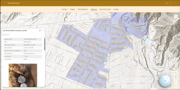 การใช้ ArcGIS ในการแปลงข้อมูลภาคสนามหลังเหตุการณ์ไฟ ใน Altadena