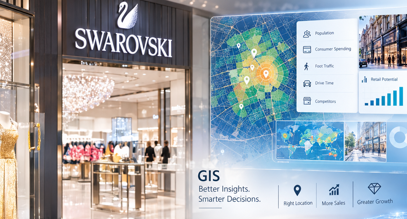 Swarovski ใช้ ArcGIS วิเคราะห์ทำเลธุรกิจและศักยภาพของตลาด